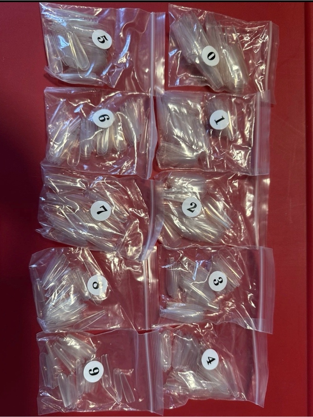 Clear Press-On Nail Tips Set - Multiple Sizes